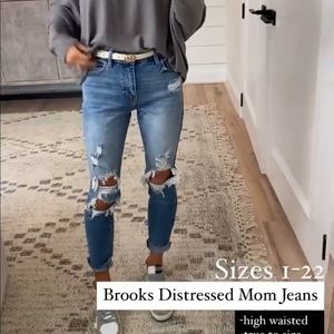 SHOP TALULAH Brooks Distressed Mom Jeans